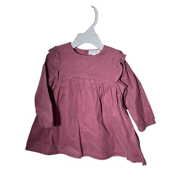Angel Dear 12-18m NWT Corduroy Dress ruffle rose pink mauve flutter ruffle - Picture 4 of 5